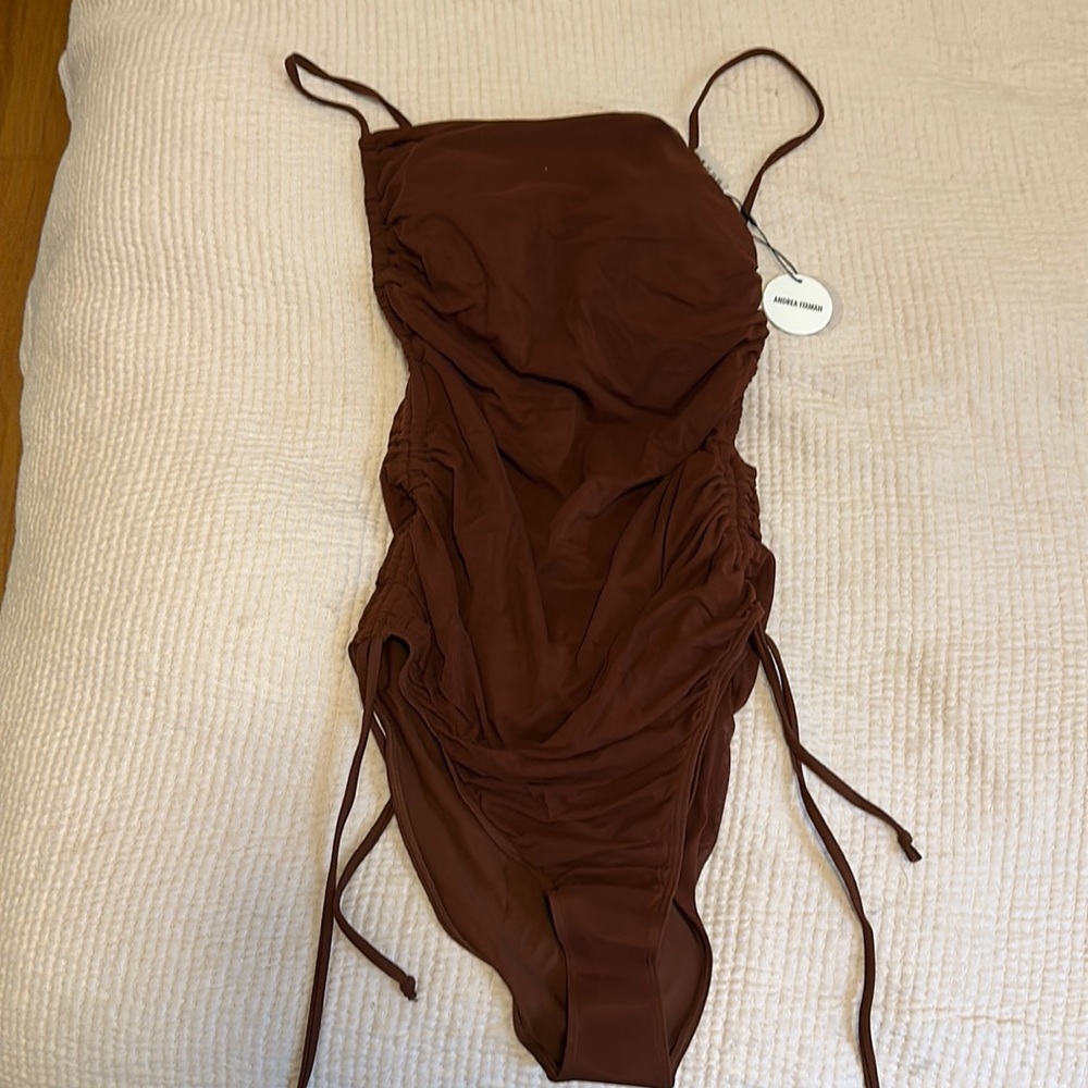 Brand new Andrea Iyamah 	
ADAN COCOA ONE PIECE SWIMSUIT